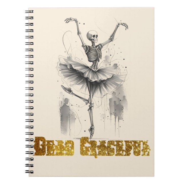 Danuta Skeletons Dead Gracval Notebook Anteckningsbok (Framsidan)