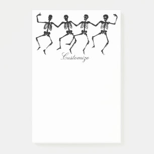 Danuta Skeletons Halloween Thunder_Cove Post-it Block