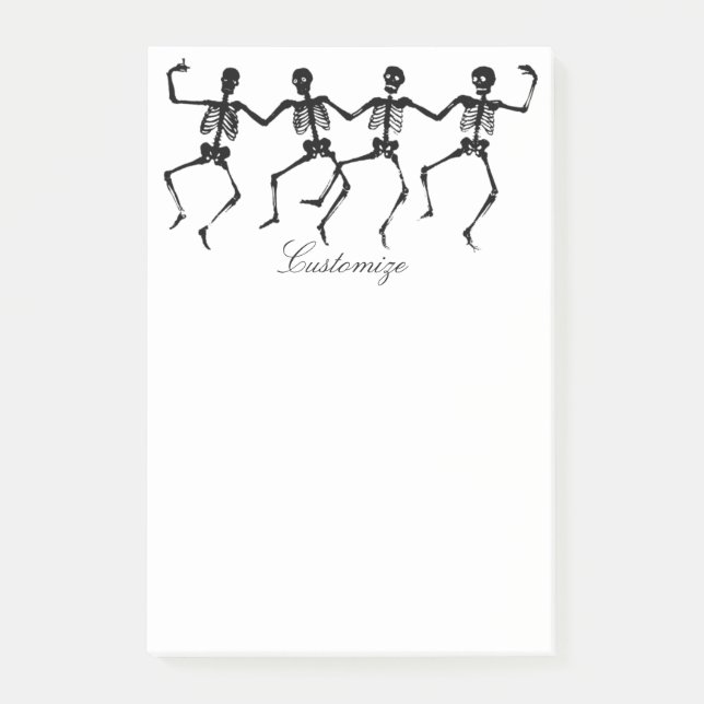 Danuta Skeletons Halloween Thunder_Cove Post-it Block (Framsida)