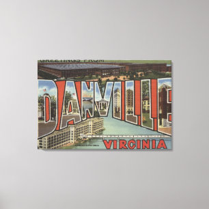 Danville, Virginia - Large Brev Scenes Canvastryck