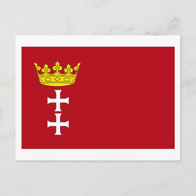 Danzig - Gdansk Flagga Vykort (Framsida)