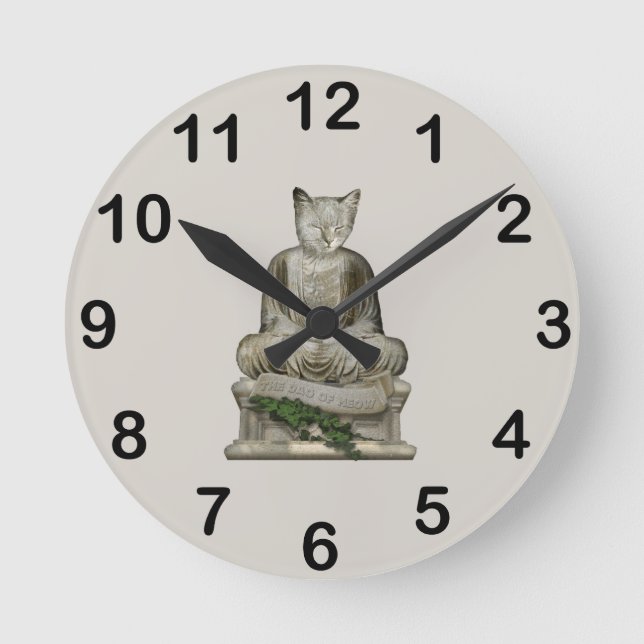 Dao of Meow Clock Rund Klocka (Framsida)