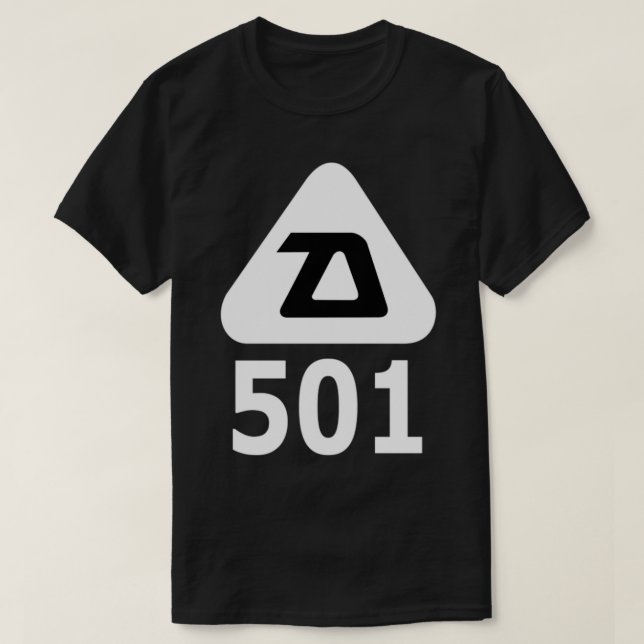 Daoust 501 Retro Ice Hockey Logotyp T Shirt (Design framsida)
