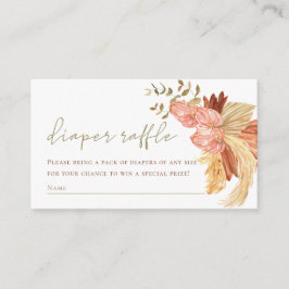 Daper Raffle Rust blommigt Boho Baby Shower Tilläggskort