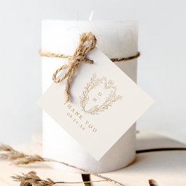 DAPHNE Minimalistiskt Cream Guld Bröllop Tack Gåvor Etiketter