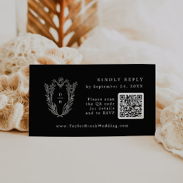 DAPHNE QR Chic-Mörk, svarta Bröllop OSA Tilläggskort
