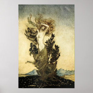 Daphnes Metamorphosis in i ett träd Poster