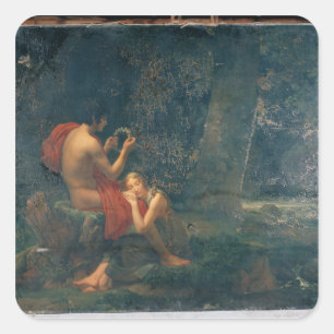 Daphnis och Chloe, 1824-25 Fyrkantigt Klistermärke