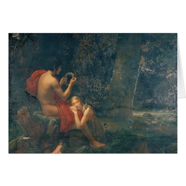 Daphnis och Chloe, 1824-25 Hälsningskort (Framsidan Horizontal)