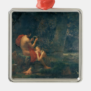 Daphnis och Chloe, 1824-25 Julgransprydnad Metall