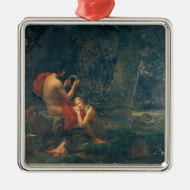 Daphnis och Chloe, 1824-25 Julgransprydnad Metall (Framsidan)