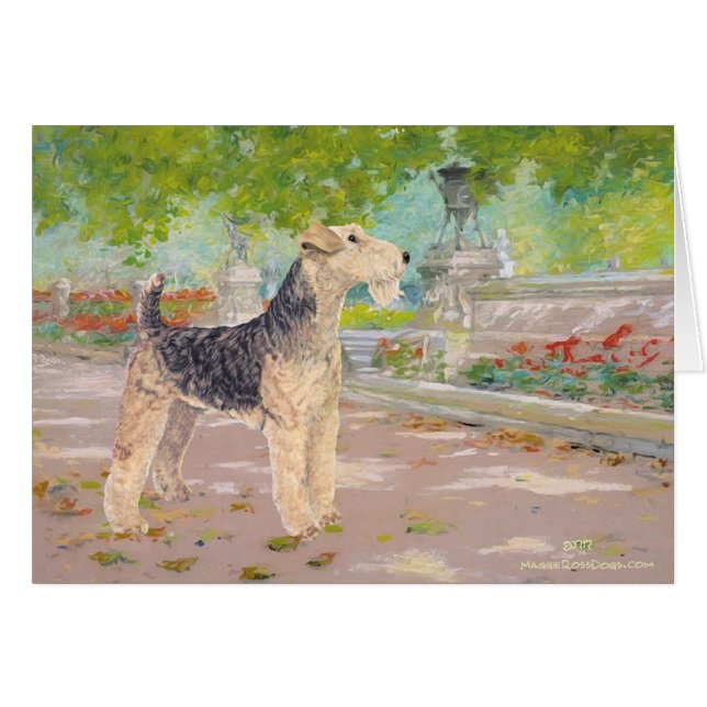 Dappad eftermiddagsskugga hälsningskort (Framsidan Horizontal)