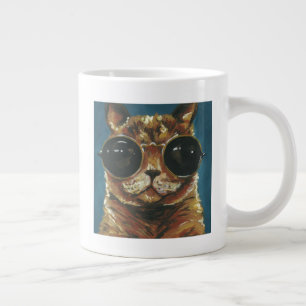 Dapper Animal   Kattunge i solglasögon Jumbo Mugg
