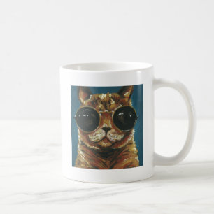 Dapper Animal Kattunge i solglasögon Kaffemugg