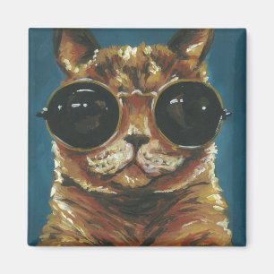 Dapper Animal   Kattunge i solglasögon Magnet