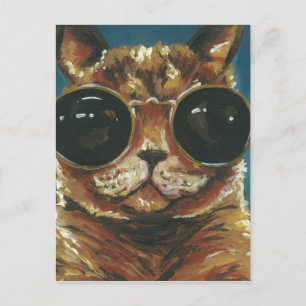 Dapper Animal   Kattunge i solglasögon Vykort