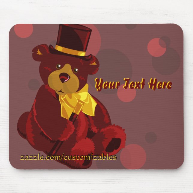 Dapper Bear Mousepad Musmatta (Framsidan)