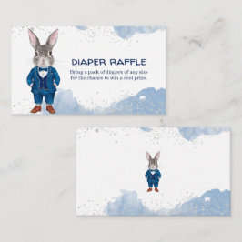 Dapper Boy Bunny i en blå Kostym-dagbok Raffle Tilläggskort