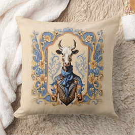 Dapper CowBoy Funny Modern Cow Art Kudde