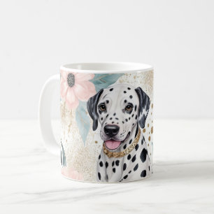 Dapper Dalmatian och Blommigt Elegance Kaffemugg