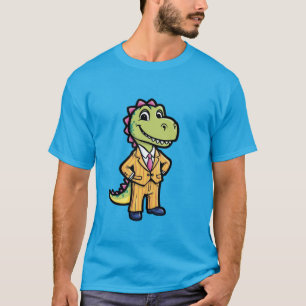 Dapper Dinosaur i Kostym T-Shirt