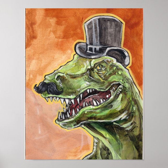 Dapper Dinosaur Poster (Framsidan)