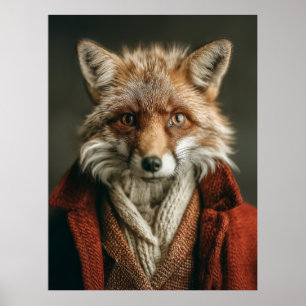 Dapper Fox på Mysiga Stil Poster