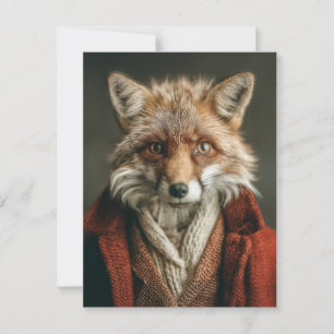 Dapper Fox på Mysiga Stil Vykort