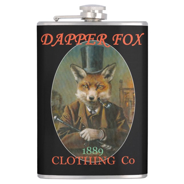 Dapper Fox Vintage-kolv Fickplunta (Framsidan)