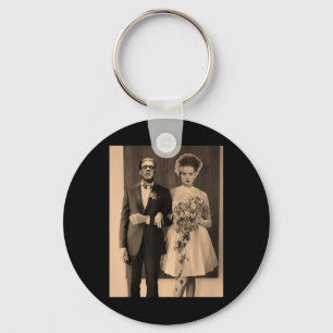 Dapper Frankenstein Bröllopsdag - Monster Hallowee Nyckelring