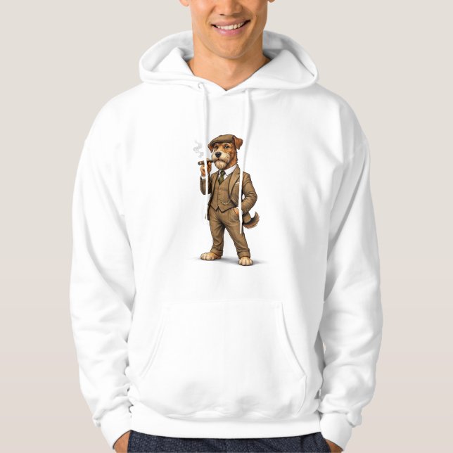 Dapper Gentleman Dog Hoodie (Framsida)