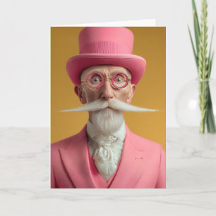 Dapper gentleman i Rosa Inbjudan