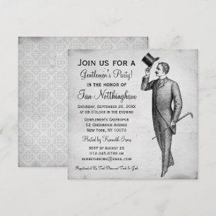 Dapper Gentlemen's Party-inbjudningar Inbjudningar