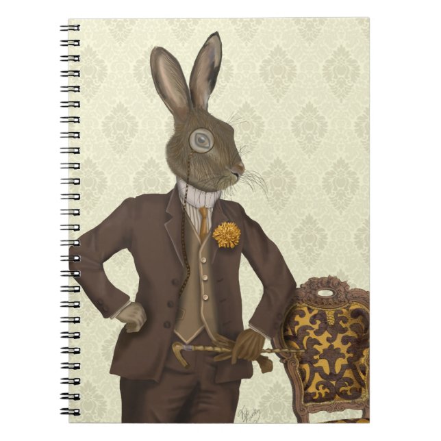 Dapper Hare 2 Anteckningsbok Med Spiral (Framsidan)