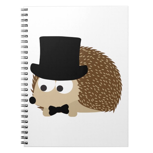 Dapper Hedgehog Anteckningsbok Med Spiral (Framsidan)
