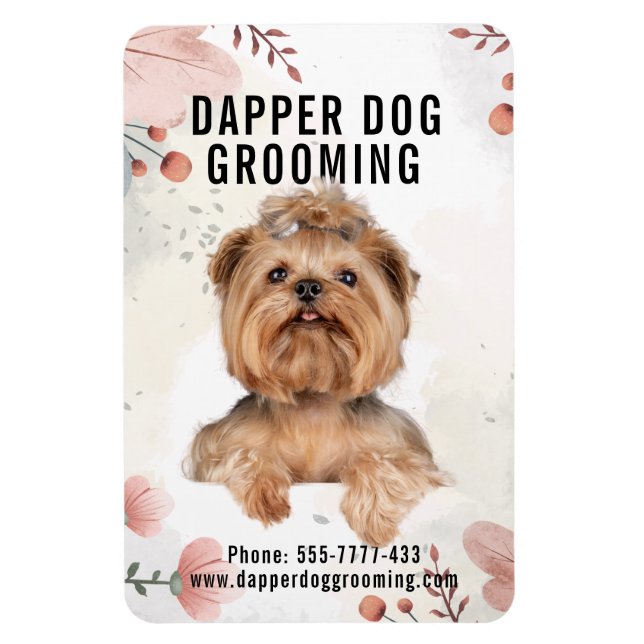 Dapper Hund Grooming Business Magnet (Vertikal)