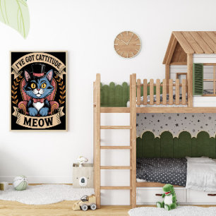 Dapper-Kattdjur med Cattige Poster