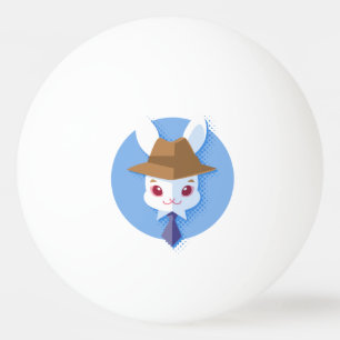 Dapper Kawaii vitkanin Pingisboll