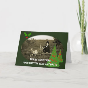 DAPPER MAN W/ HUND PIPE TOP HAT 1890 PHOTO JULAFTO HELGKORT