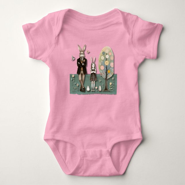 Dapper Påsk Baby Body Kostym T Shirt (Framsida)