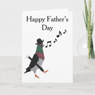 Dapper Pigeon Editable Far's Day Kort