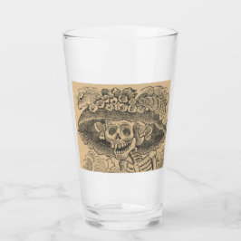 Dapper Skeleton (Calavera Catrina) (Elegant Skull) Glaskopp