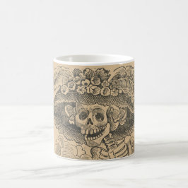 Dapper Skeleton (Calavera Catrina) (Elegant Skull) Kaffemugg
