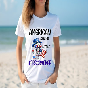 Dapper Skeleton Salutes America T Shirt