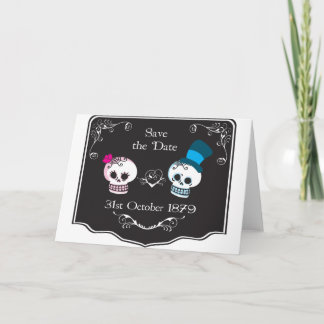 Dapper Skull Bröllop par Kort