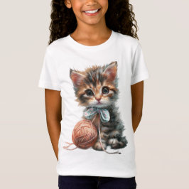 Dapper & Sweet Kitten med Charming Nacke Bow T Shirt