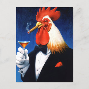 Dapper Tupp Funny gentlemen's Klubb Inbjudan Vykort