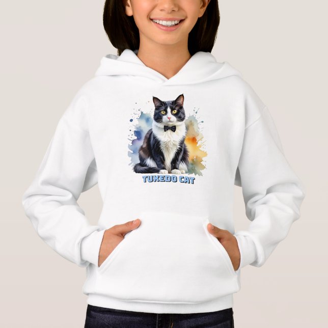 Dapper Tuxedo Cat T Shirt (Framsida)