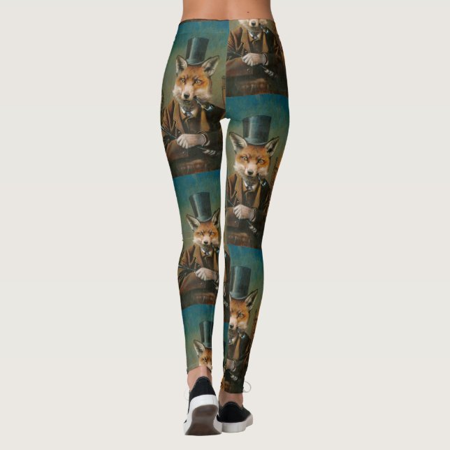 Dapper Victorian Fox Leggings (Baksida)