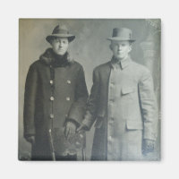 Dapperbrotrar i överstrykningar av RPPC B&W-fotobi